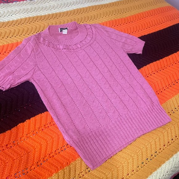 80s Cuddle knit made-in-the-USA pink shirt! - Picture 12 of 14